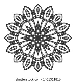 mandala flower illustration design vector