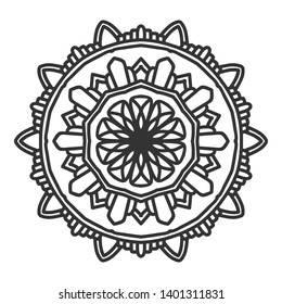 mandala flower illustration design vector