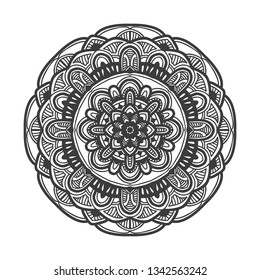 mandala flower illustration vector design