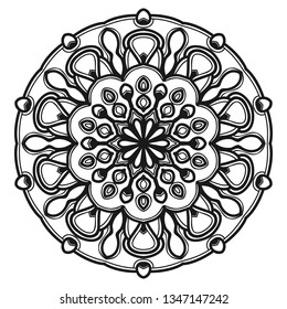mandala flower illustration vector design