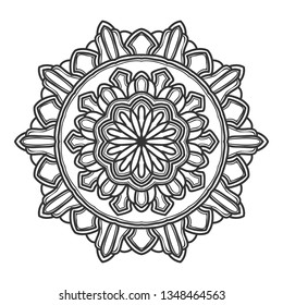 mandala flower illustration vector design