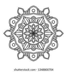 mandala flower illustration vector design