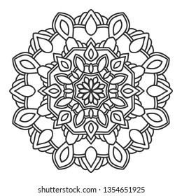 mandala flower illustration vector design