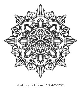 mandala flower illustration vector design