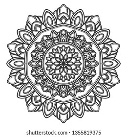 mandala flower illustration vector design