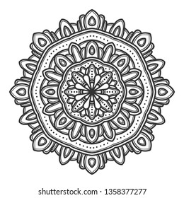 mandala flower illustration vector design