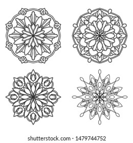 mandala flower illustration vector design
