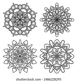 mandala flower illustration vector design