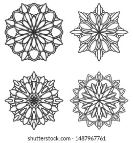 mandala flower illustration vector design