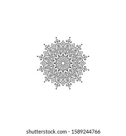 Mandala flower, India ethnic decorative elements. Yoga meditaion.