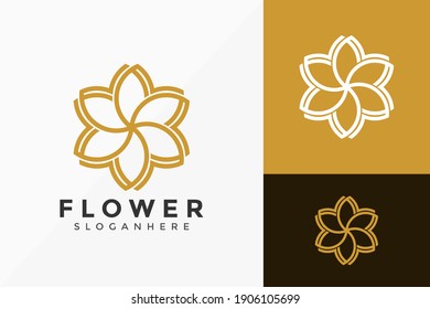 Mandala Flower Logo Design, Minimalist Logos Designs Vector Illustration Template