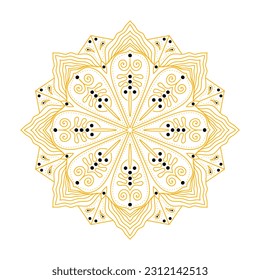 mandala flower luxury gold islamic decoration