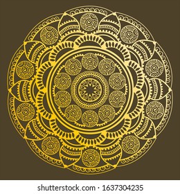Mandala, Flower mehendi design.Ethnic ornament, Vintage decorative elements. Folk traditional spiritual design. Islam, Arabic, Indian, moroccan, Spain, floral ornament design vector.