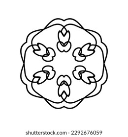 "Mandala Flower Ornament" is a vibrant and intricate circular design inspired by traditional mandalas, featuring delicate flower petals and leaves. Perfect for textiles, stationery, and home decor