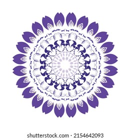 Mandala flower pattern circular decorative. Vector colors can be changed.