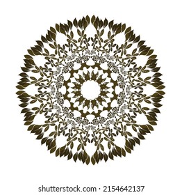 Mandala flower pattern circular decorative. Vector colors can be changed.