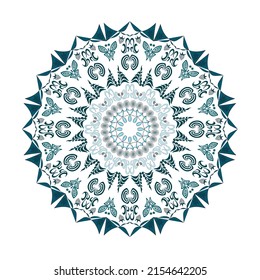 Mandala flower pattern circular decorative. Vector colors can be changed.