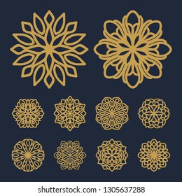 mandala flower pattern pack. illustration vector.