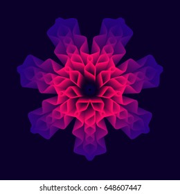 Flor de Mandala, Geometría Sagrada. Resumen del fondo vector psicodélico.