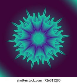 Mandala Flower, Sacred Geometry. Abstract Psychedelic Vector Background.