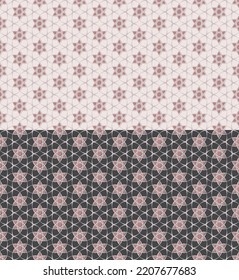 Patrón sin fisuras de flores de Mandala. Estilo de boho étnico Cuadrícula Ornamental. Diseño de la cubierta de la superficie floral. Resumen de fondo transparente. Ilustración del vector