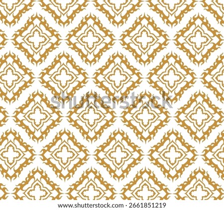 mandala flower and seamless pattern. Ornament in asian style. Islamic floral decor and template print for wallpaper, card. Elegant dark blue, white color. Decorative eastern design elements.