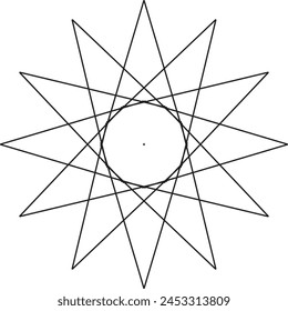 Mandala in blumenförmiger Linie Stil Symbol Vektorgrafik und Illustration 