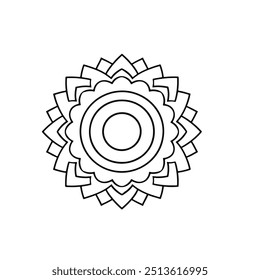 mandala flower silhouette vector illustration 