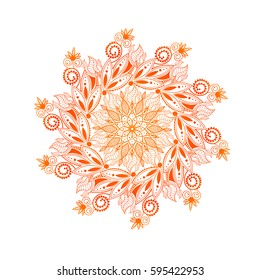 Mandala. Flower. Sunny pattern. Vector Image.