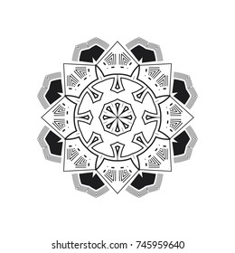 Mandala flower vector, floral decorative pattern