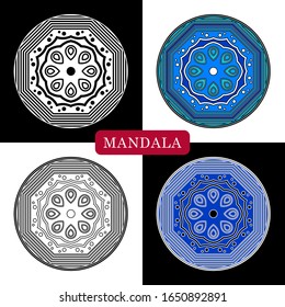 Mandala Flower. Vintage decorative elements. Eastern drawing. Vector illustration for web design or print.
