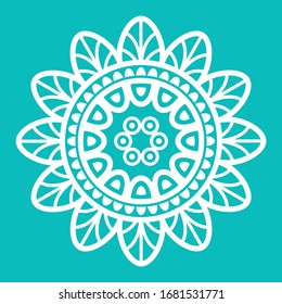 Flor de Mandala. Elementos decorativos de época. Página del libro de coloreado
