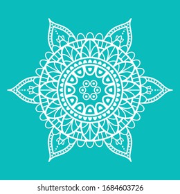 Flor de Mandala. Elementos decorativos de época. Página del libro de coloreado