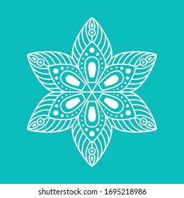 Mandala flower. Vintage decorative elements. Coloring book page