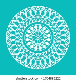 Mandala flower. Vintage decorative elements. Coloring book page