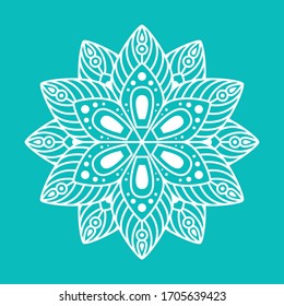 Mandala Blume. Vintage dekorative Elemente. Farbbuchseite