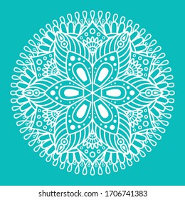 Mandala flower. Vintage decorative elements. Coloring book page