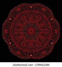 Mandala Flowers decorative.Oriental pattern illustration.