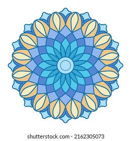 Mandala with flowers, leaves and curls on a white background. Anti-stress coloring book for children and adults. Decorative element for design