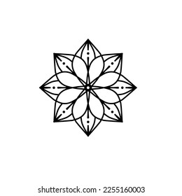 Mandala Blumen. Vintage dekorative Elemente. Orientalisches Muster, Vektorgrafik. Islamische, arabische, indische, marokkanische, spanische, türkische, pakistanische, chinesische, mystische, ottomanische Motive. Farbbuchseite