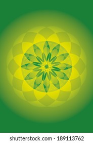 Mandala of forest sun