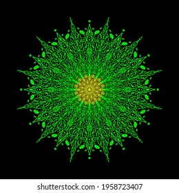 Mandala. Ojo fractal, espacio exterior.