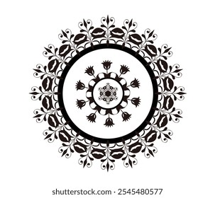 Mandala e design de quadro, design de cartão de visita, design de post de mídia social e design de logotipo 