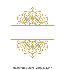 Mandala Frame Gold Vector Design Collection