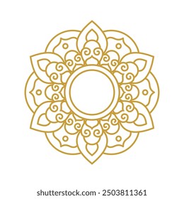Mandala Frame Colección de diseño de Vector de oro
