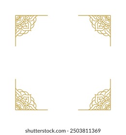 Mandala Frame Gold Vector Design Collection