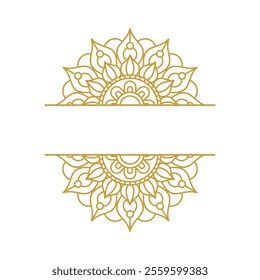 Mandala Frame Gold Vector Design Collection