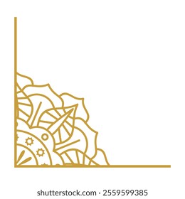 Mandala Frame Gold Vector Design Collection