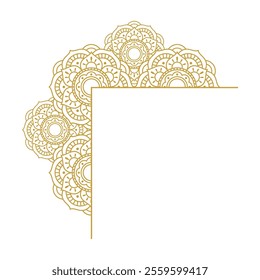 Mandala Frame Gold Vector Design Collection