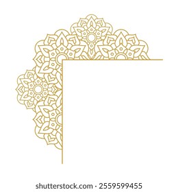 Mandala Frame Gold Vector Design Collection